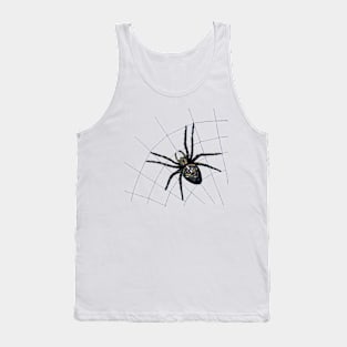 Scary spider on web Tank Top